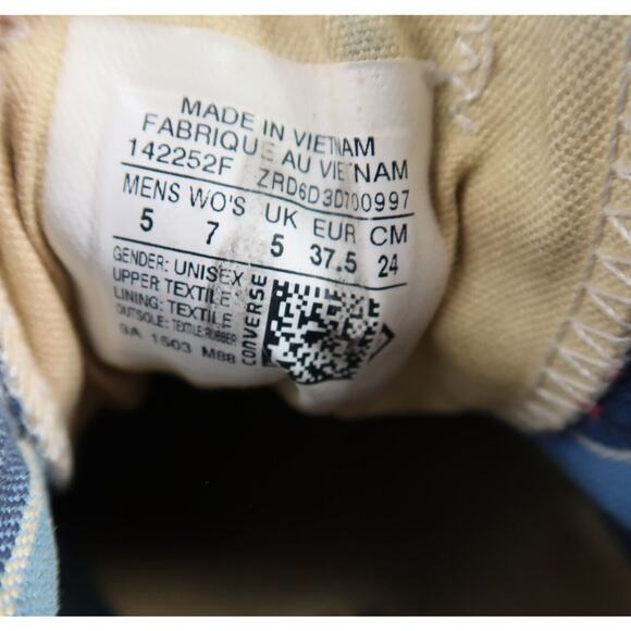 Converse Shoes Womens 7 Sneakers Lifestyle Chuck Taylor Low Blue Canvas Classic - Picture 11 of 12